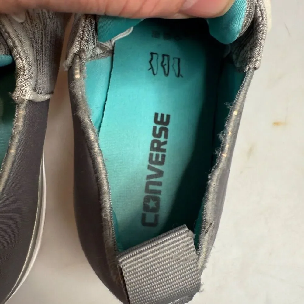 Converse All Star Low Top Gray Teal Padded Tongue Sneakers 553277C US 7 EU 37.5